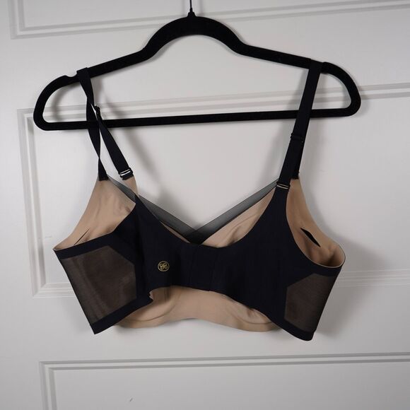 Honeylove Womens CrossOver Wireless Convertible Bra In Runway Black/Nude Size L - Picture 6 of 9